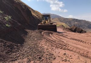 وقوع سیلاب در محور روستایی ناریان از توابع بخش بالاطالقان