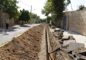 اصلاح ۲۵۰۰ متر شبکه توزیع و ۴۲۰ فقره آب در روستای لشکرآباد