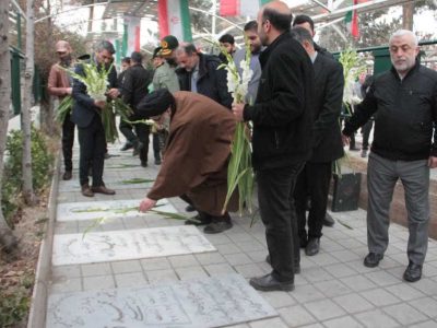 مزار شهدای البرز گلباران شد