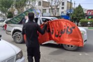 جمع‌آوری تابلوها و بنرهای غیرمجاز و غیرایمن در ماهدشت