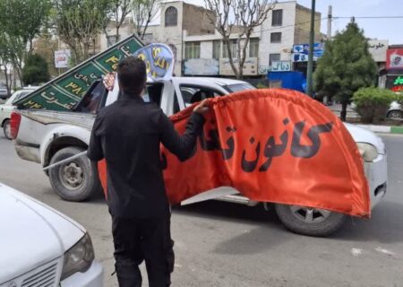 جمع‌آوری تابلوها و بنرهای غیرمجاز و غیرایمن در ماهدشت