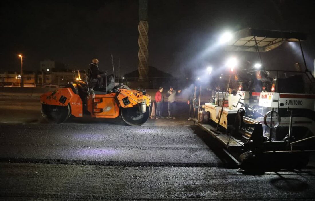 آغاز عملیات لکه‌گیری و روکش آسفالت لایه نازک در آزادراه تهران – کرج