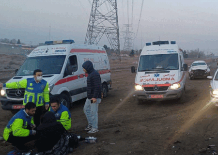 تصادف زنجیره‌ای در اتوبان قزوین ـ کرج با 7 ‌مصدوم‌