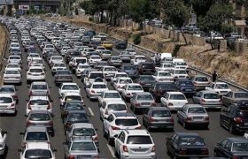 ترافیک سنگین در آزادراه قزوین – کرج – تهران