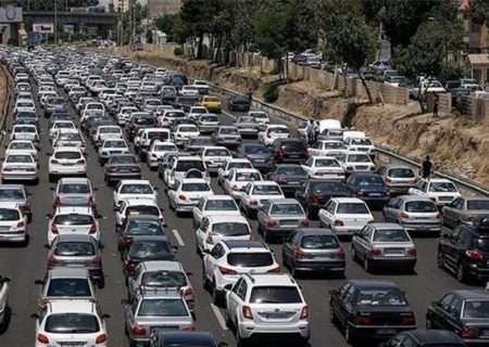 ترافیک سنگین در آزادراه قزوین – کرج – تهران