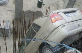 مصدومیت دو نفر در پی سقوط خودرو به گودال 7 متری در فردیس