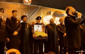 تجمعات شبانه البرز میزبان پرچم حرم مطهر رضوی شد